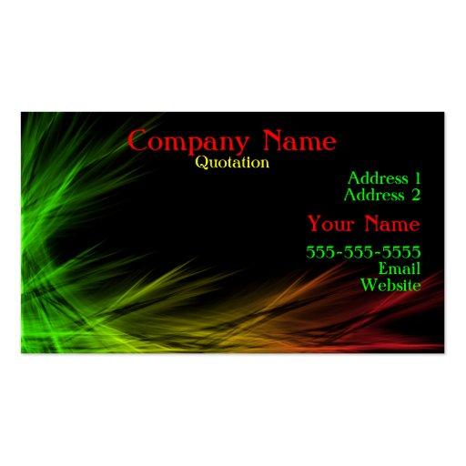Rainbow colors business cards