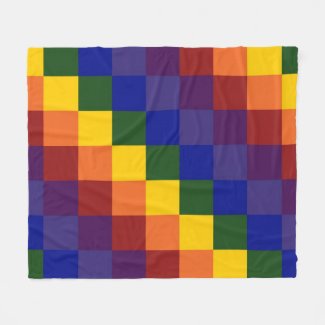 Rainbow Colors Checkered Pattern