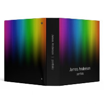 Rainbow Colors Portfolio binder