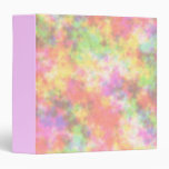 Rainbow Colors. Pretty, Colorful Clouds. 3 Ring Binder