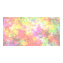 Rainbow Colors. Pretty, Colorful Clouds. Photo Card Template