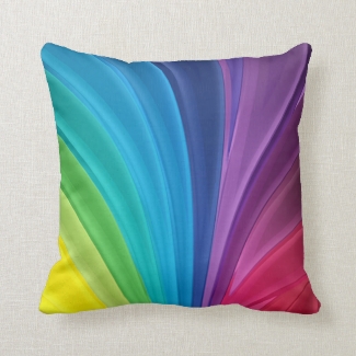 Rainbow Colors Throw Pillow