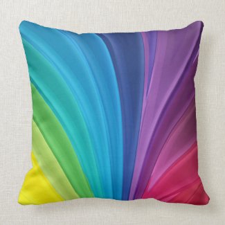 Rainbow Colors Throw Pillow