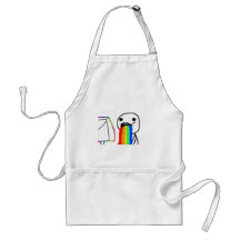 Rainbow Computer face Aprons