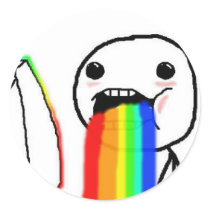 Rainbow Computer Face Guy