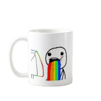 Rainbow Computer face Mugs