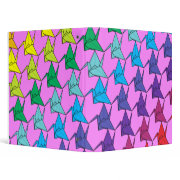Rainbow cranes folder binder