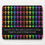 Rainbow Crosses Mouse Pad