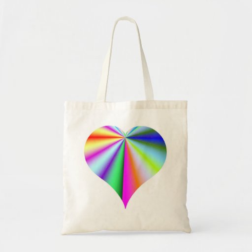 Rainbow Crush Heart Tote Bag