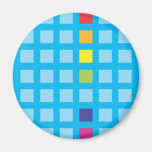Rainbow Cubes Blue Magnet magnets