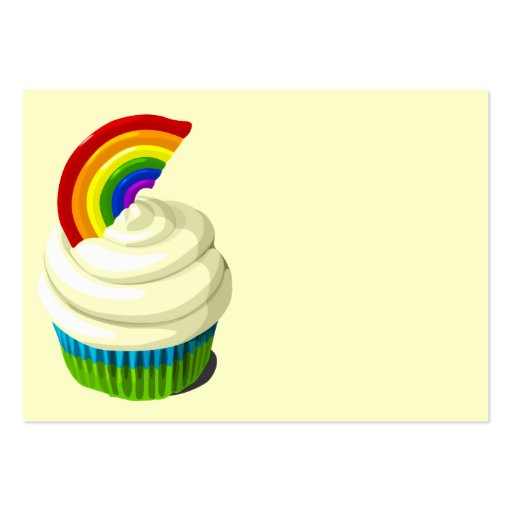 Rainbow cupcake business card template