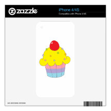 Rainbow Cupcake Decal For iPhone 4S