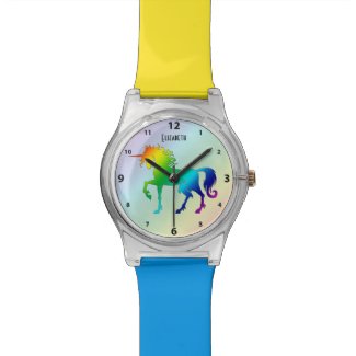Rainbow Custom Name Unicorn Watch
