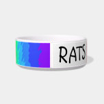rainbow customizable rats feeding bowl cat food bowl