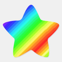 Rainbow Customizable Star Stickers