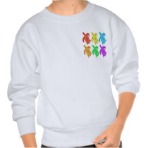Rainbow Cutout Turtles 2-Sided Kids' Sweatshirts