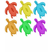 Rainbow Cutout Turtles 2-Sided Shirts
