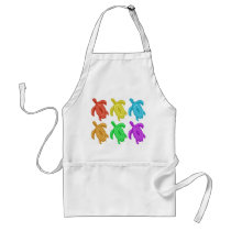Rainbow Cutout Turtles Aprons