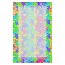 Rainbow Cutout Turtles Blank Stationery