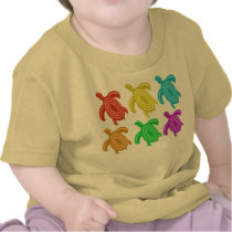 Rainbow Cutout Turtles Infant T-Shirt
