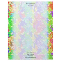 Rainbow Cutout Turtles Letterhead