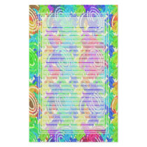 Rainbow Cutout Turtles Lined Stationery