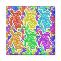 Rainbow Cutout Turtles Magnets