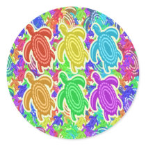 Rainbow Cutout Turtles Stickers