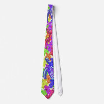 Rainbow Cutout Turtles Tie