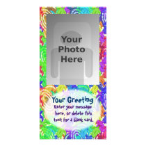 Rainbow Cutout Turtles Vertical PhotoCard Template