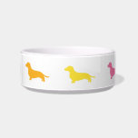 Rainbow Dachshund bowl Cat Food Bowl