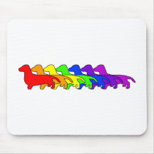 Rainbow Dachshund Mouse Pads