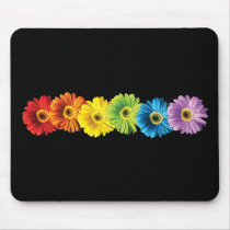 Rainbow Daisies Mouse Pad