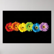 Rainbow Daisies Print