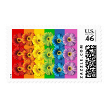 Rainbow Daisies Stamps