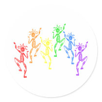 Rainbow Dancers stickers by BambiW Rainbow Dancers stickers