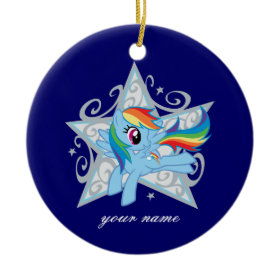 Rainbow Dash Star Christmas Ornaments