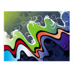 rainbow design postcard