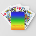 Rainbow  design to customise playing cards