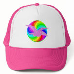 Rainbow Dinosaur Pink Pteranodon Trucker Hat