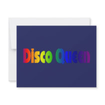 Rainbow Disco Queen Custom Invitations