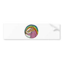Rainbow Dog bumper stickers by QueenHare Rainbow Dog bumper stickers