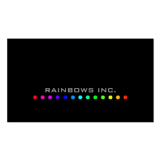 Rainbow Dots on Black Business Cards