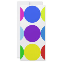 RAINBOW DOTS RACK CARD