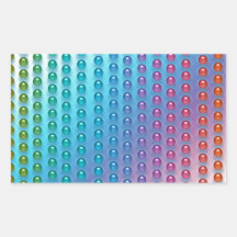 Rainbow Dots Rectangle Sticker
