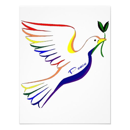 Rainbow Dove Custom Invite