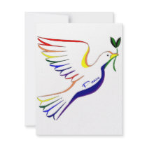Rainbow Dove invitations