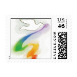 Rainbow Dove of Peace Postage Stamps