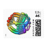 Rainbow Dove of Peace Postage Stamps