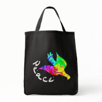 Rainbow Dove Peace Dark Bags by wingedturtle Rainbow Dove Peace Dark Bags